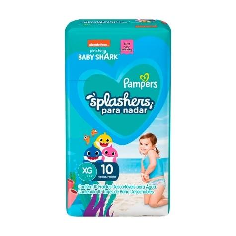 Fralda para Água Pampers Splashers Baby Shark XG 10 Unidades - Imagem 1