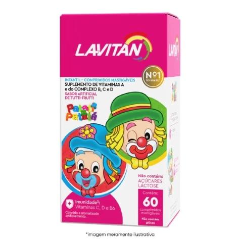 Lavitan Kids Tutti-Frutti 60 Comprimidos Mastigáveis - Imagem 1