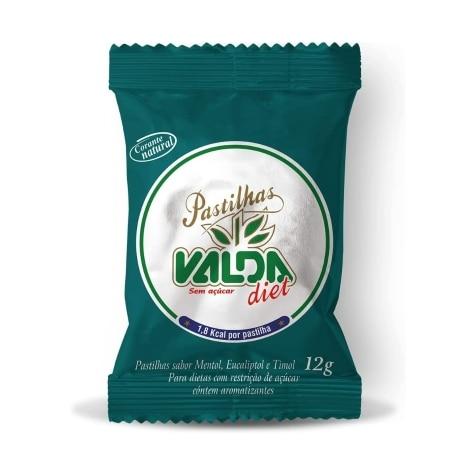 Pastilhas Valda Diet Sabor Mentol, Eucalipto e Timol 12g - Imagem 1
