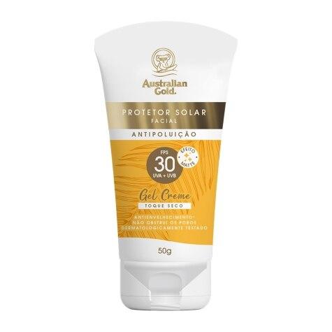 Protetor Solar Facial Australian Gold FPS30 Antipoluição Gel Creme 50g - Imagem 2
