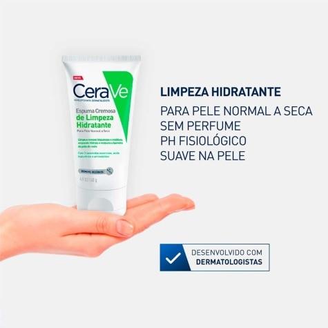 Espuma Cremosa de Limpeza Cerave Sem Perfume Facial 60g - Imagem 3