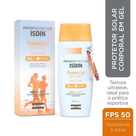 Protetor Solar Facial e Corporal Isdin Fusion Gel Sport Wet Skin FPS50 89,5g - Imagem 2