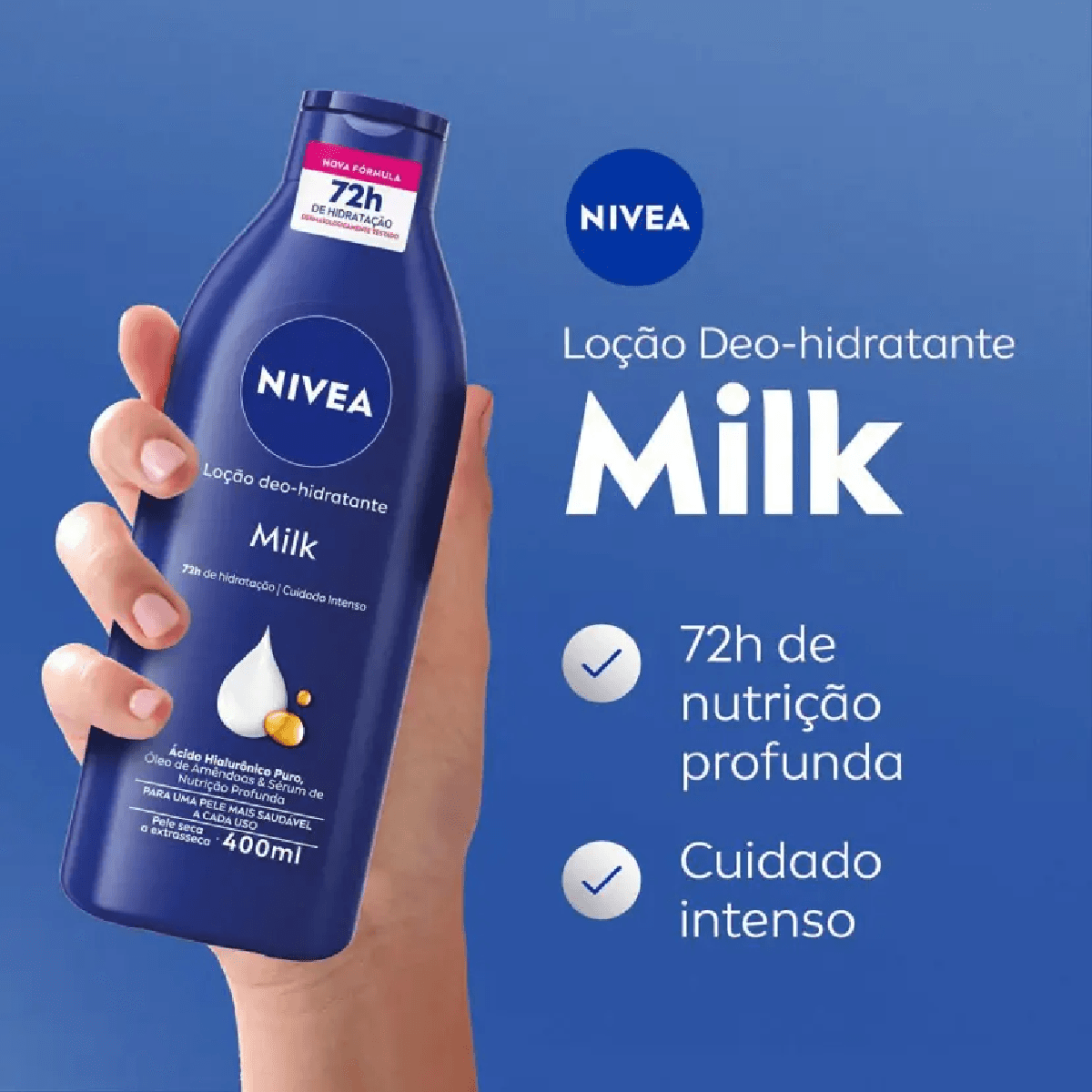 Loção Hidratante Nivea Milk 2 Unidades 400ml - Imagem 3