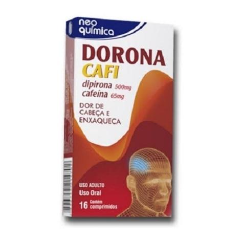 Dorona Cafi 500mg + 65mg 16 Comprimidos - Imagem 1