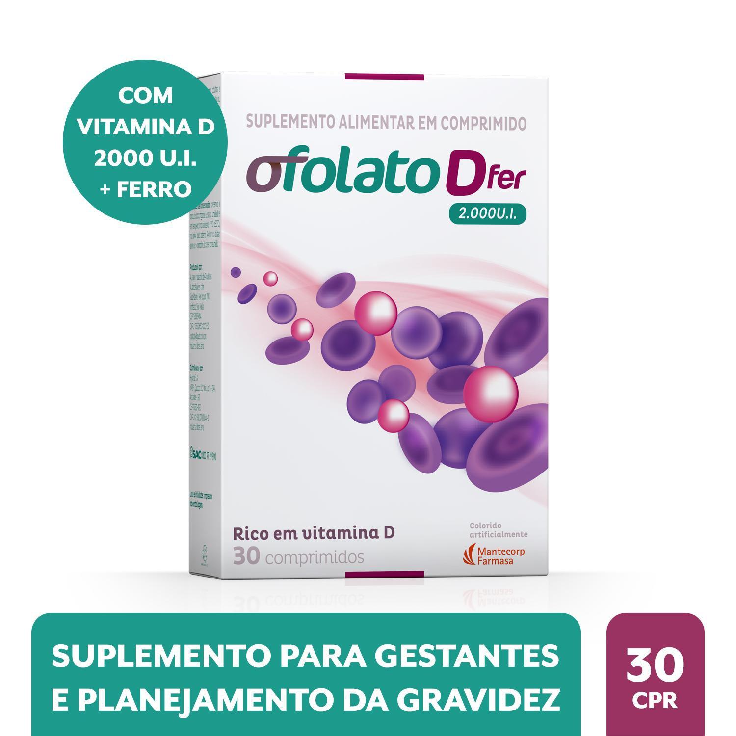 Ofolato D Fer 2.000UI 30 Comprimidos - Imagem 1