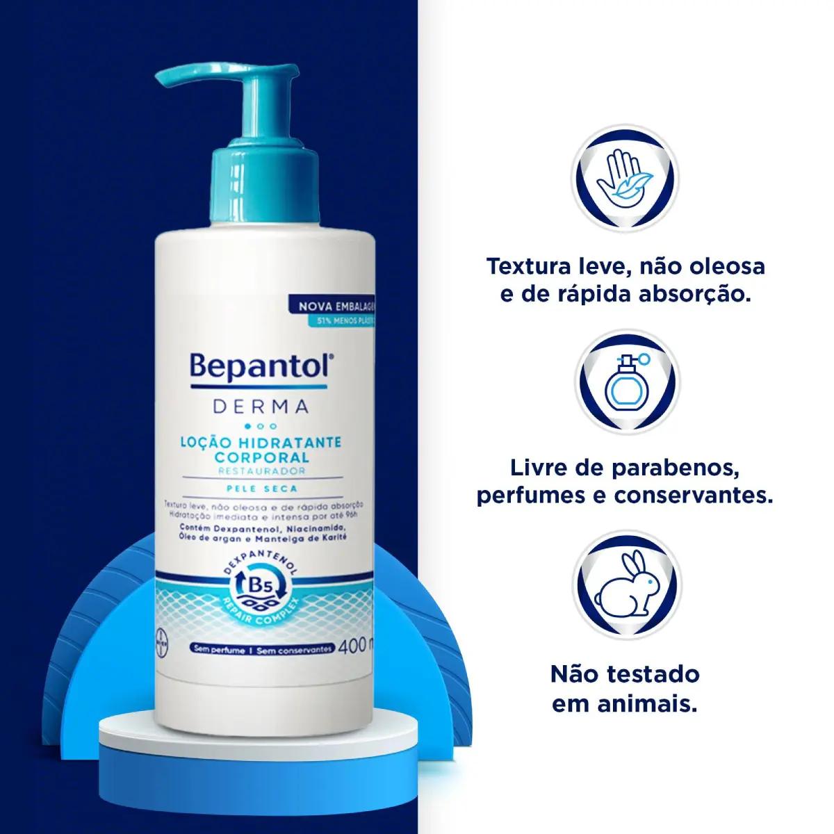 Loção Hidratante Bepantol Derma Restaurador Corporal 400ml - Imagem 2