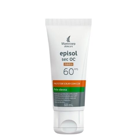 Protetor Solar Facial Episol Sec OC FPS60 Pele Oleosa Cor Médio 60ml - Imagem 2