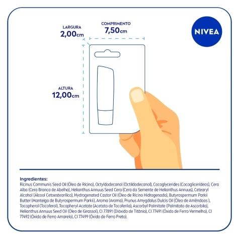 Hidratante Labial Nivea Hidra Color 2 em 1 Nude 4,8g - Imagem 7