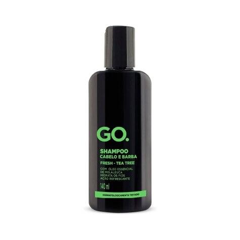 Kit GO. Fresh Tea Tree Shampoo para Barba 140ml+ Óleo em Creme 25ml + Necessaire - Imagem 3