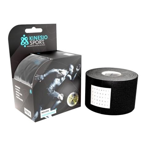 Bandagem Elástica Adesiva KinesioSport Preta 5cm x 6m - Imagem 1