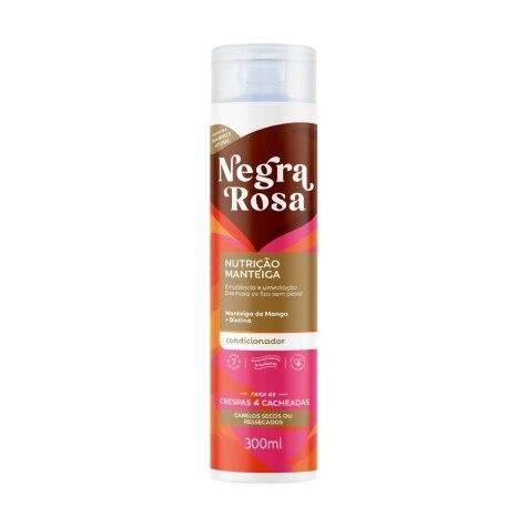 Condicionador Negra Rosa Nutrição Manteiga Cabelo Cacheado, Crespos e Ondulados 300ml - Imagem 1