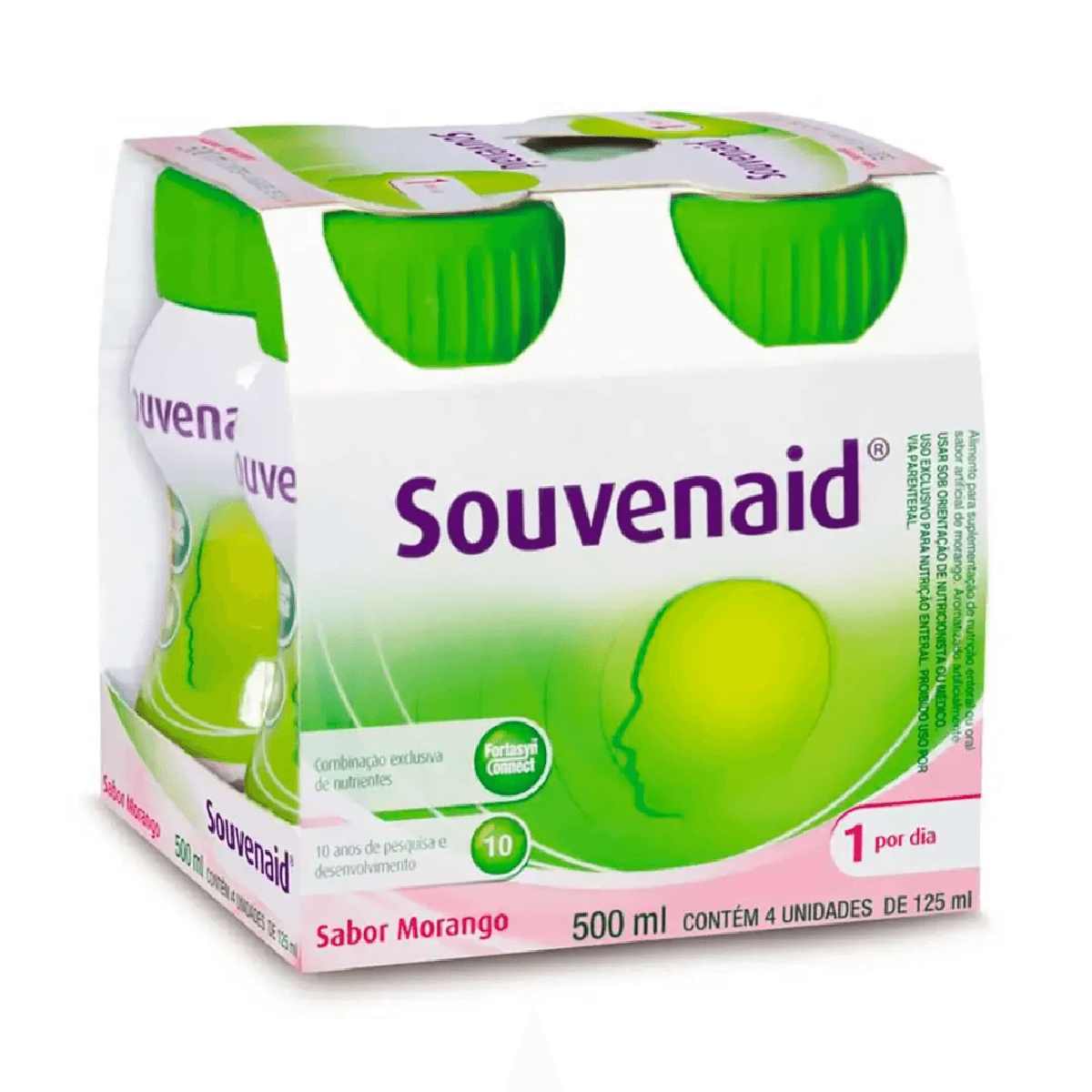 Suplemento Alimentar Líquido Souvenaid Sabor Morango 4 Unidades 125ml - Imagem 1