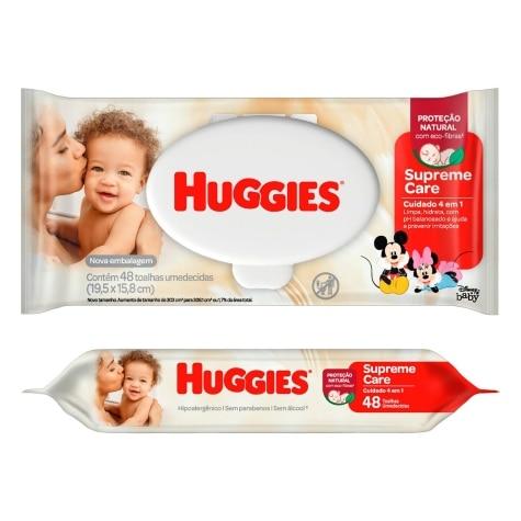 Toalhas Umedecidas Huggies Hidratação e Nutrição 48 Unidades - Imagem 1