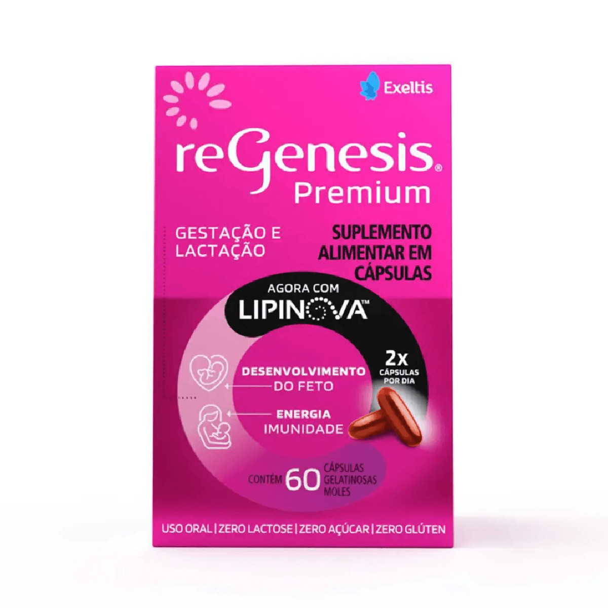Polivitamínico ReGenesis Premium para Gestantes 60 Cápsulas - Imagem 1