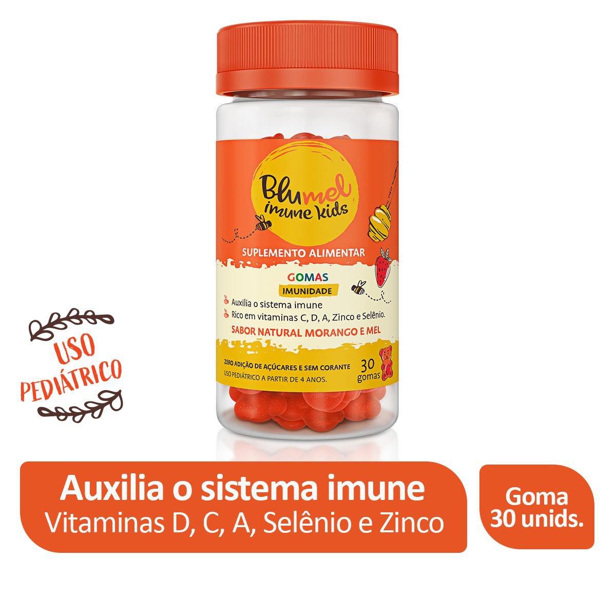 Blumel Imune Kids Sabor Morango e Mel 30 Gomas - Imagem 2