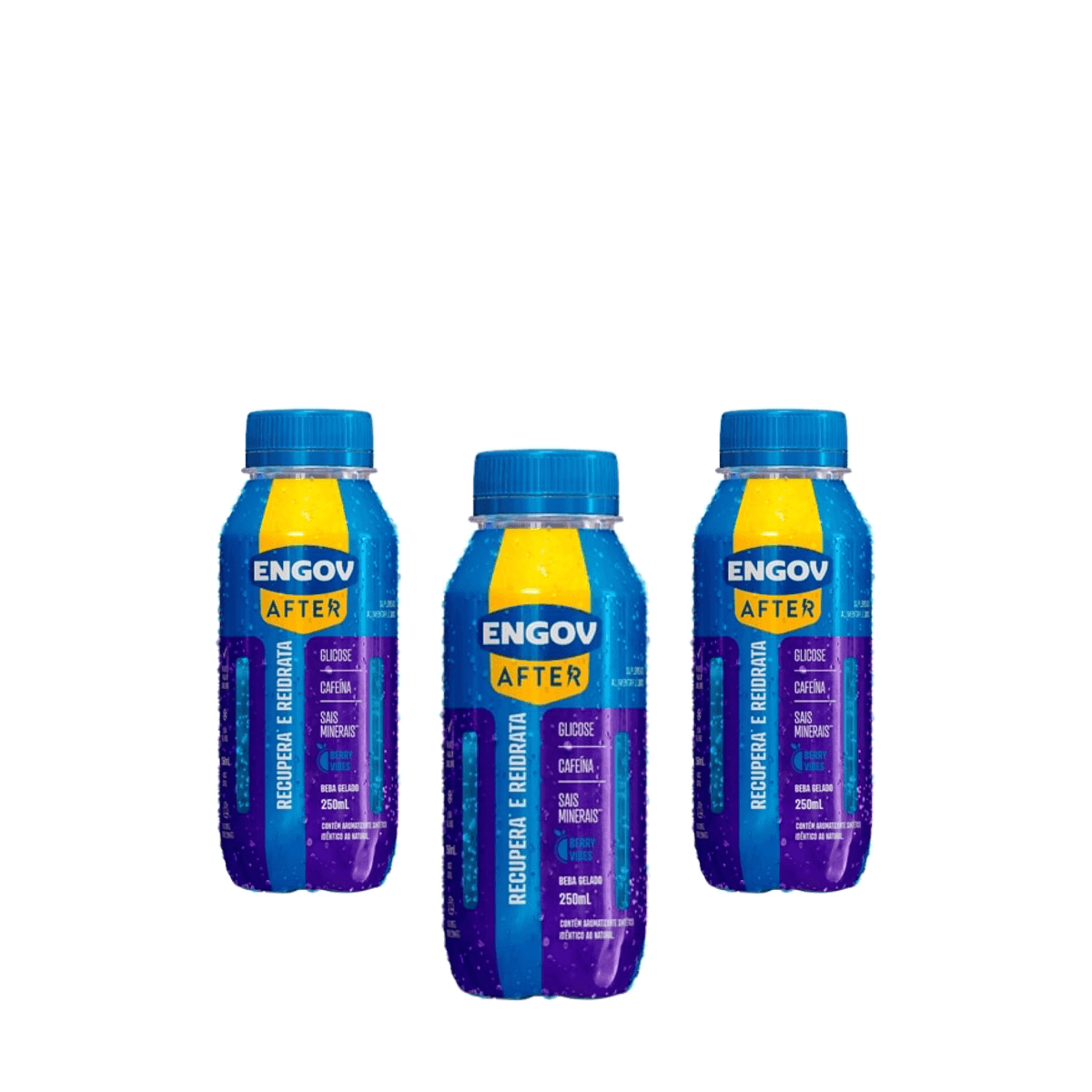Kit 3 Unidades Engov After Sabor Berry Vibes 250ml - Imagem 1