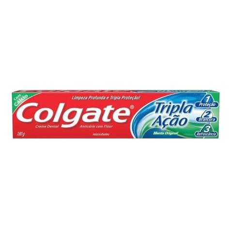 Creme Dental Colgate Tripla Ação Menta Original 180g - Imagem 1