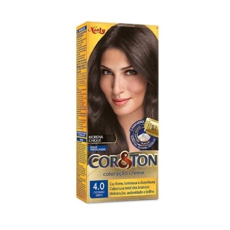 Tintura Cor&ton Niely Coloração Creme 3.0 Castanho Escuro 135g - Imagem 1