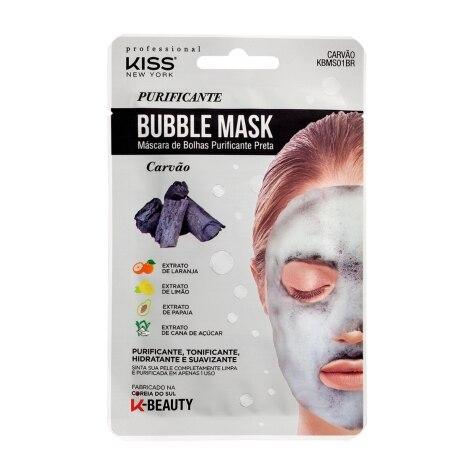 Máscara Facial de Bolhas Purificante Kiss New York Carvão 20g - Imagem 1