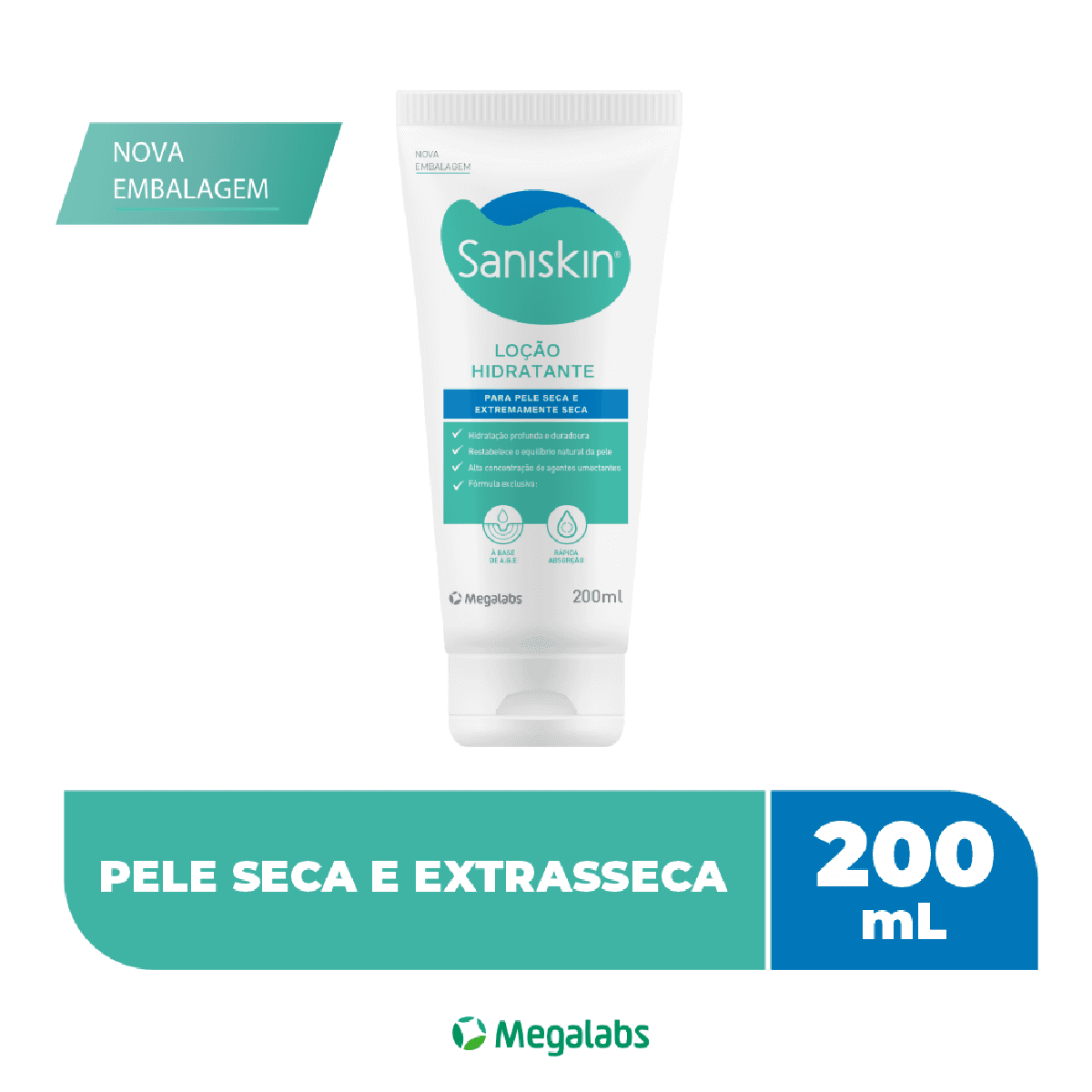 Loção Hidratante Saniskin Original Corpo 200ml - Imagem 1