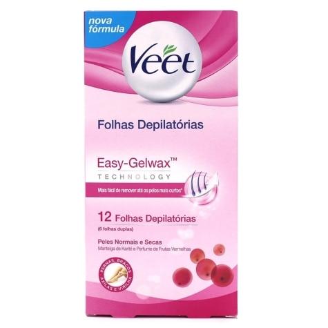 Folhas para Depilação Corporal Veet Pele Normal e Seca 12 Unidades - Imagem 2