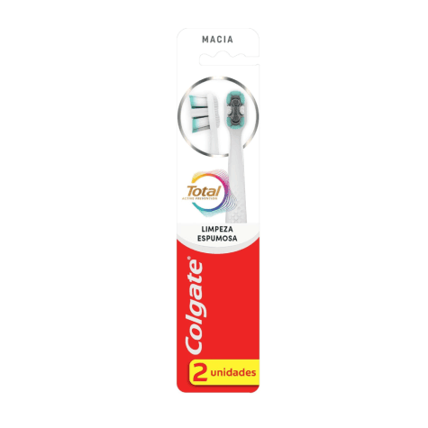 Escova Dental Colgate Total Limpeza Espumosa 2 Unidades - Imagem 1