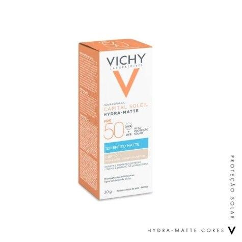 Protetor Solar Facial Vichy Capital Soleil Hydra-Matte FPS 50 Cor 1.0 30g - Imagem 2