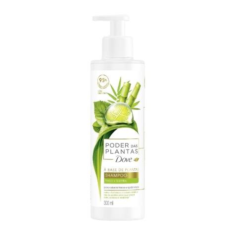 Shampoo Dove Poder das Plantas Força + Bambu Cabelos Quebradiços 300ml - Imagem 1