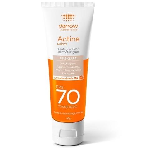 Protetor Solar Facial Actine Colors FPS70 Cor Clara 40g - Imagem 1