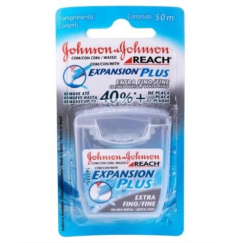 Fio Dental Johnson's Reach Expansion Plus Extra Fino Menta 50m - Imagem 1