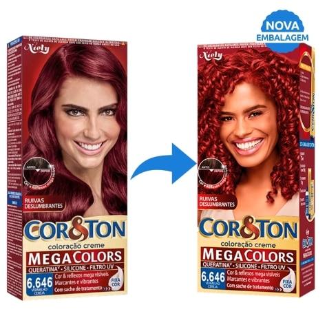 Tintura Cor&ton Niely Mega Colors 6.646 Vermelho Cereja 135g - Imagem 2