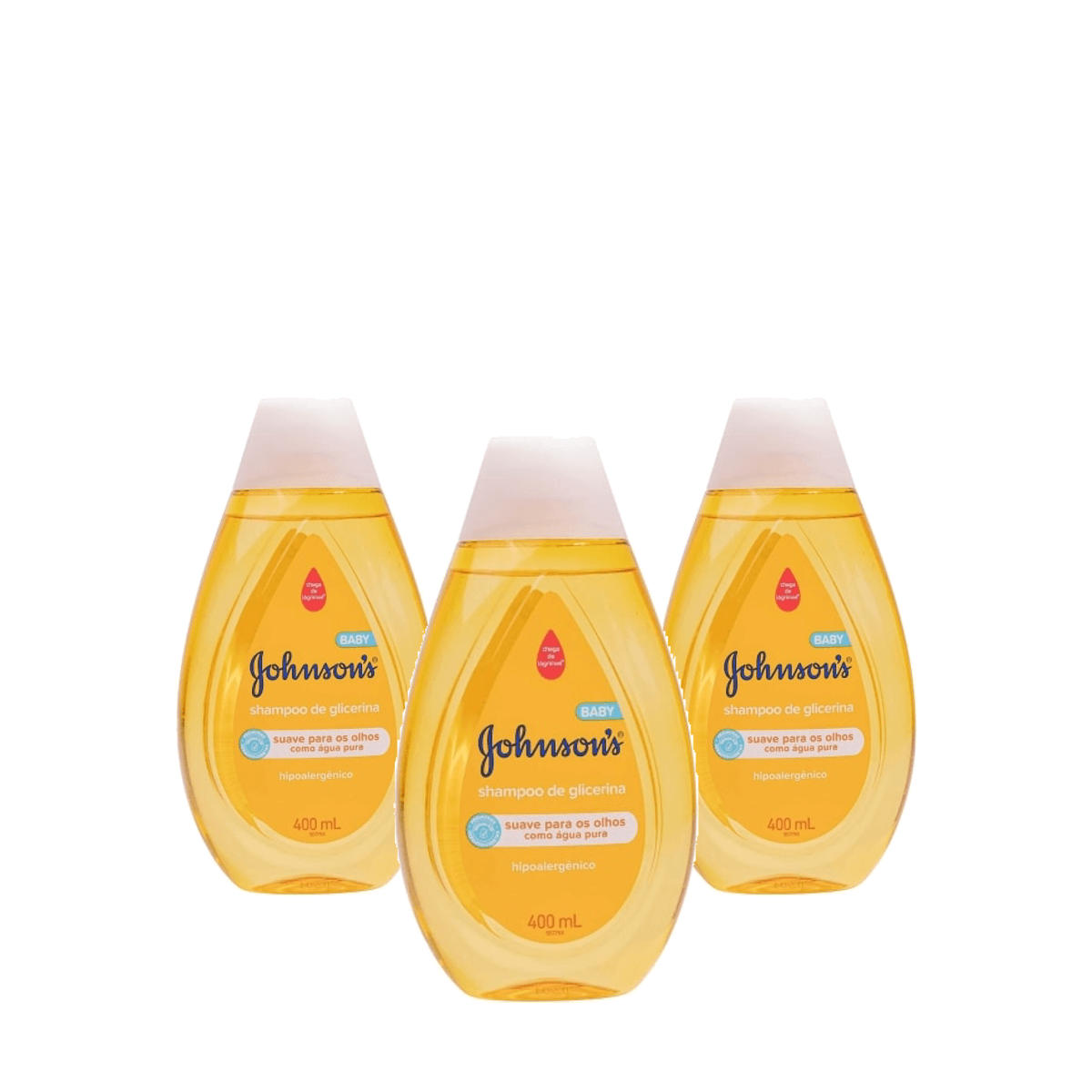 Kit 3 Unidades Shampoo Johnson's Baby Tradicional 400ml - Imagem 1