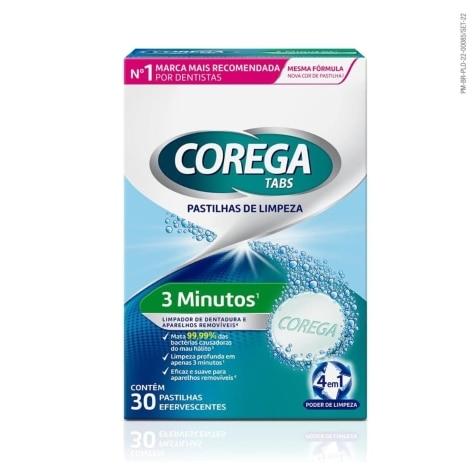 Limpador de Dentadura Corega Tabs 30 Pastilhas Efervescentes - Imagem 1