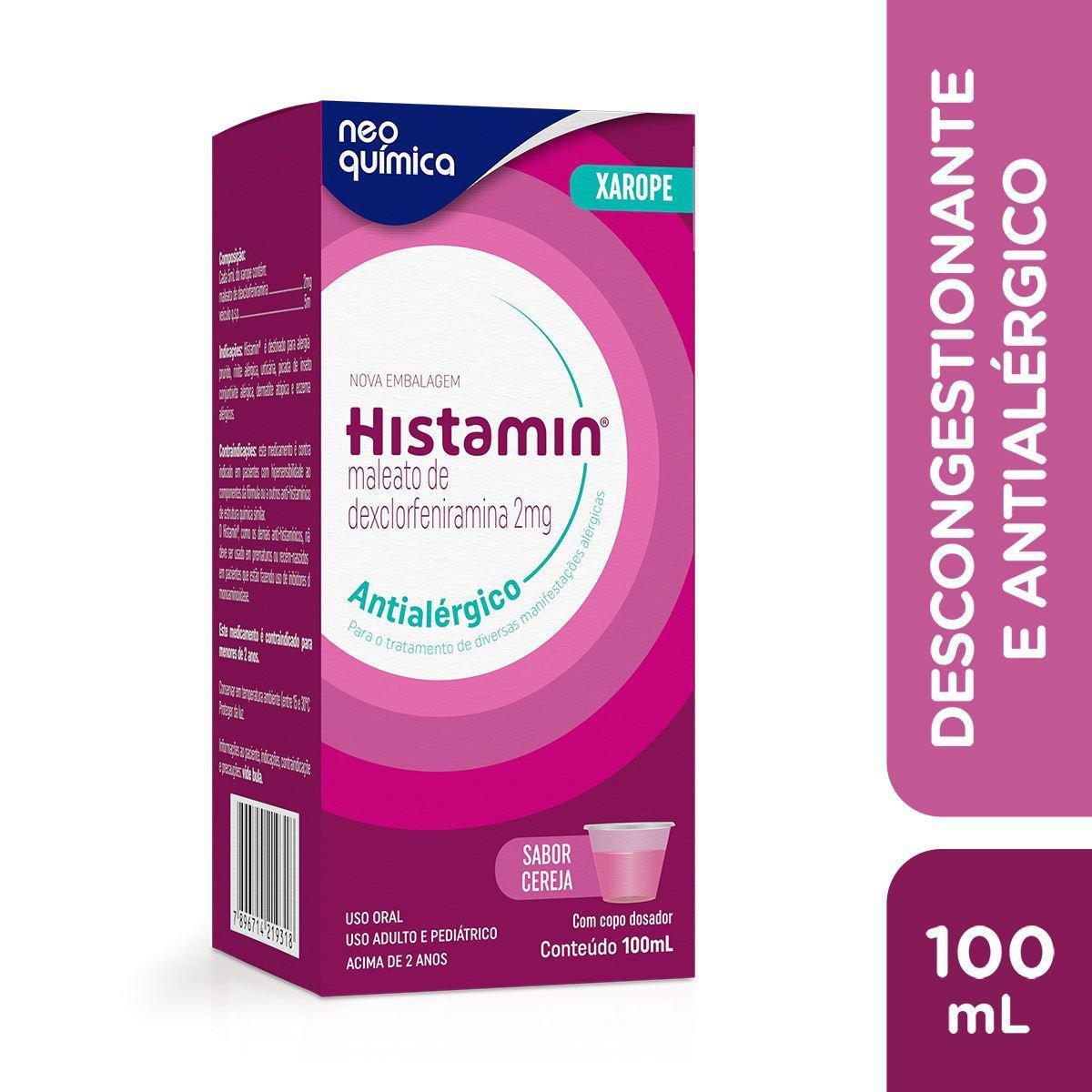 Histamin Xarope 2mg/5ml 100ml - Imagem 2