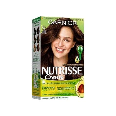 Tintura Nutrisse Garnier Creme 57 Chocolate Amargo 137ml - Imagem 1