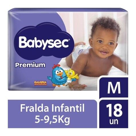 Fralda Babysec Galinha Pintadinha Premium M Jumbinho 18 Unidades - Imagem 1