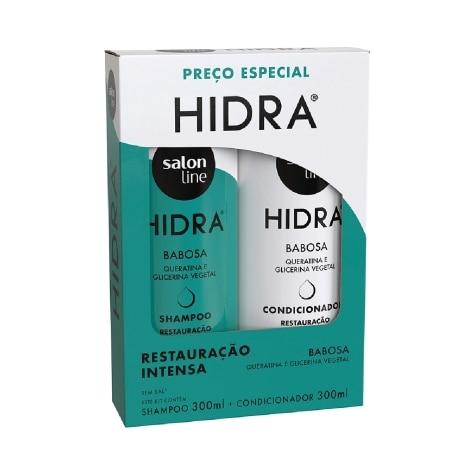 Kit Salon Line Hidra Restauração Intensa Cabelo Quebradiço Shampoo 300ml + Condicionador 300ml - Imagem 1