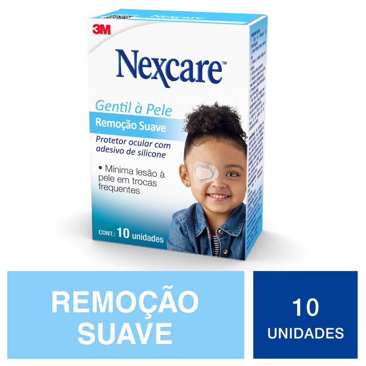 Protetor Ocular Infantil Remoção Sem Dor Nexcare Remoção Suave 10 Unidades - Imagem 2