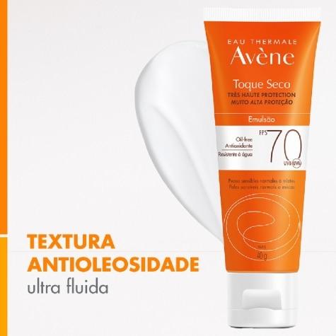 Protetor Solar Facial Avène Toque Seco FPS70 Emulsão Incolor 40g - Imagem 2