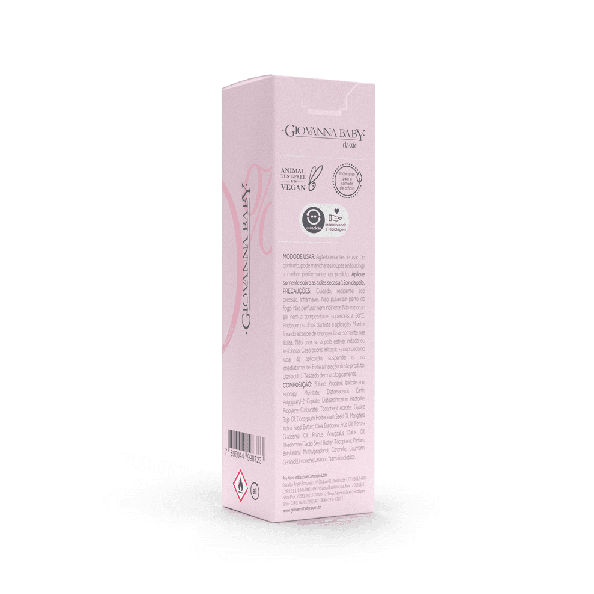 Desodorante Aerossol Giovanna Baby Classic 0% Alumínio 48h 150ml - Imagem 3