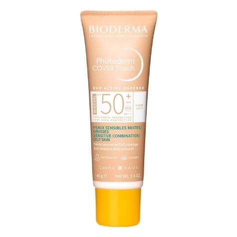 Protetor Solar Facial Bioderma Photoderm Cover Touch FPS50+ Cor Clara 40g - Imagem 1