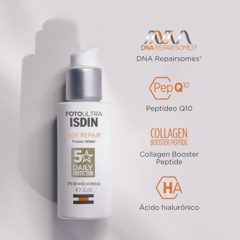 Protetor Solar Facial Isdin Fusion Water Age Repair PFS50 50ml - Imagem 6