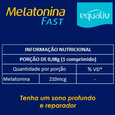 Melatonina 210mcg Equaliv 30 Comprimidos - Imagem 2