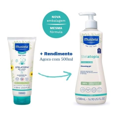 Gel de Banho Mustela Stelatopia Pele Ressecada e Atópica 500ml - Imagem 3