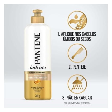 Creme para Pentear Pantene Hidrata Cabelo Seco 240g - Imagem 4
