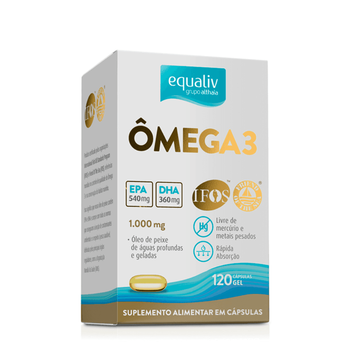 Ômega 3 1000mg Equaliv 120 Cápsulas Gel
