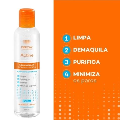 Água Micelar Darrow Actine Facial 200ml - Imagem 4