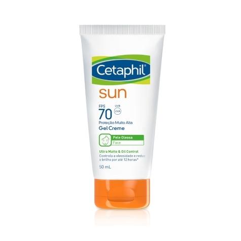Protetor Solar Facial Cetaphil Sun FPS70 Gel Creme Pele Oleosa Incolor 50ml - Imagem 1
