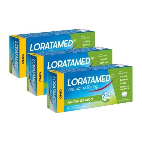 Kit 3 Unidades Loratamed 10mg 12 Comprimidos - Imagem 1