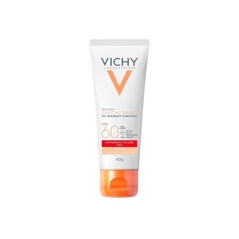 Protetor Solar Facial Vichy UV-Pigment Control FPS60 Cor 1.0 40g - Imagem 1